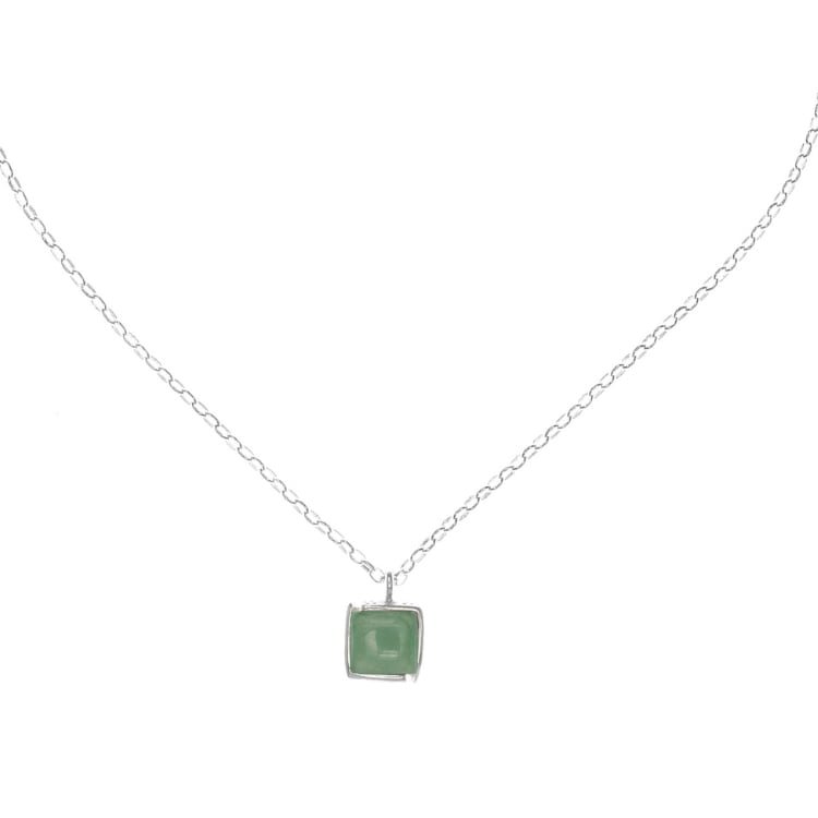 Collana Athena in Argento con Pietra Avventurina Verde MPCN6310/2