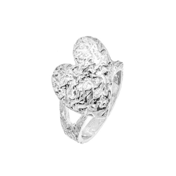 Anello Athena in Argento 925 Cuore martellato AT1289 Pozzoni Gioielli