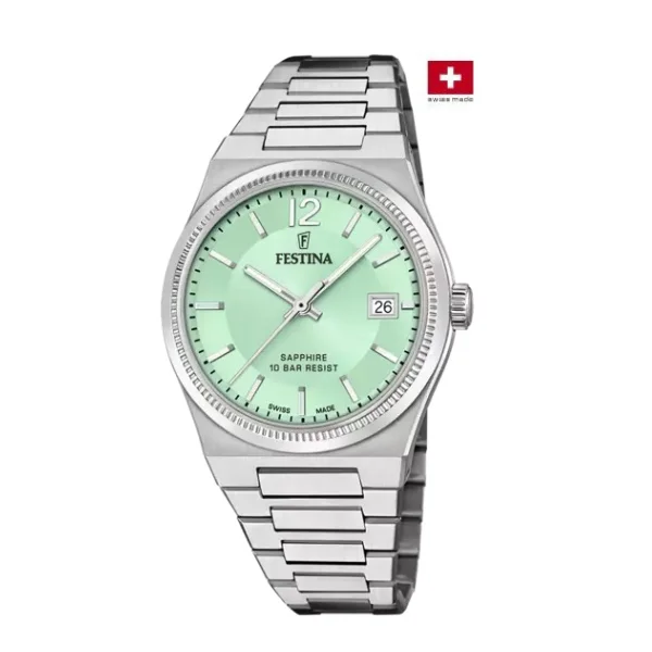 Orologio Festina da donna Swiss Made Verde Menta F20035/3 Pozzoni Gioielli