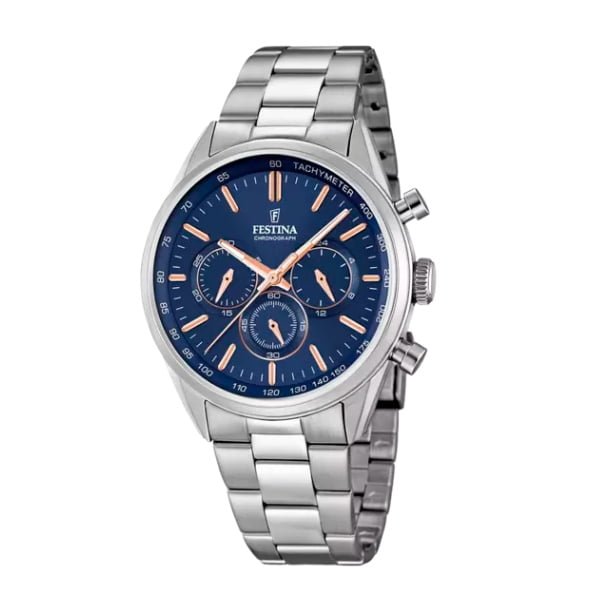 Orologio Festina Timeless Chronograph Blu F16820/A - Pozzoni Gioielli