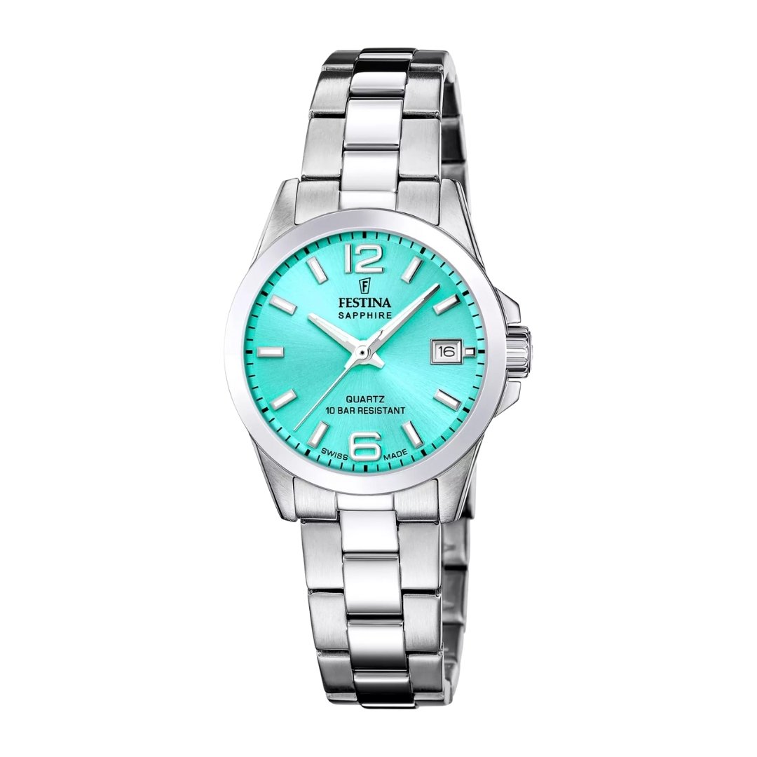 Orologio Festina Donna Swiss Made con Quadrante Azzurro F20049/4
