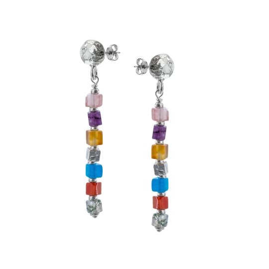 Orecchini Athena in Argento con Pietre - Esotica MPOR7740